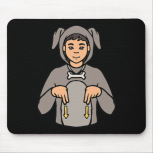 Tapis De Souris Chien Animal ASL Geste Mains Sourde Perte d'auditi