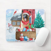 Tapis De Souris Chien berger allemand dans la neige Maison de chie (Avec souris)