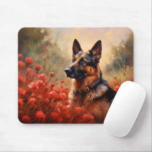 Tapis De Souris Chien berger allemand en pavot