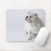 Tapis De Souris Chien blanc (Avec souris)