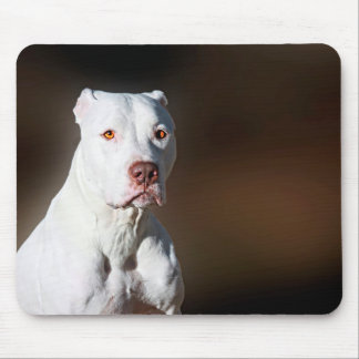 Tapis De Souris Chien blanc de délivrance de Pitbull Terrier
