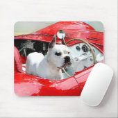 Tapis De Souris Chien blanc en boîte à Maserati mousepad (Avec souris)