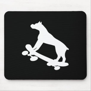 Tapis De Souris Chien boxeur drôle de skateboard skateboard skater