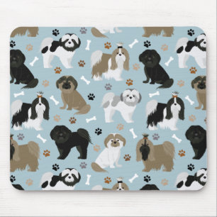 Tapis De Souris Chien Chien Chien Chien Chien Chien Paws et Os