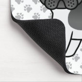 Tapis De Souris Chien-chien français noir et blanc mignon dessin (Coin)