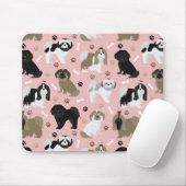 Tapis De Souris Chien Chiens Chiens Chiens Chiens Paws et Bones So (Avec souris)