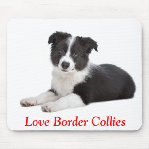 Tapis de souris Chien chiot Border Collies Amour M