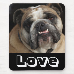 Tapis de souris Chien chiot Bouledogue anglais noi