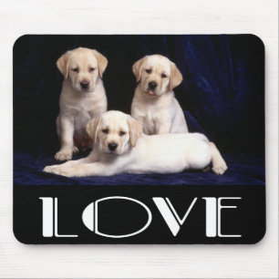 Tapis de souris Chien chiot Labrador Retriever jau