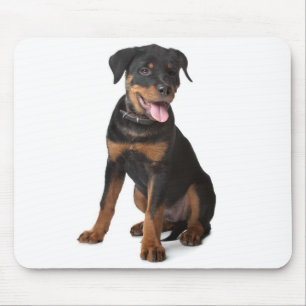 Tapis de souris Chien chiot Rottweiler Heureux