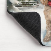 Tapis De Souris Chien Cockapoo dans la neige de Noël (Coin)