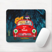 Tapis De Souris Chien Dalmatien conduisant voiture effrayant Hallo (Avec souris)