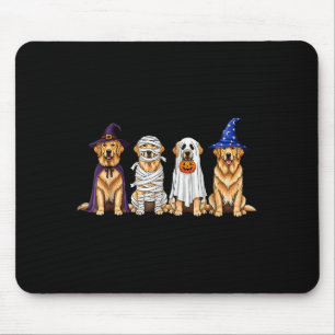 Tapis De Souris Chien d'amour Retriever doré Halloween Fantôme Sok