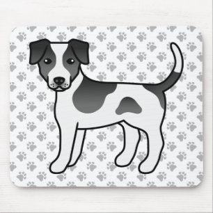 Tapis De Souris Chien danois-suédois noir et blanc Farmdog Chien m