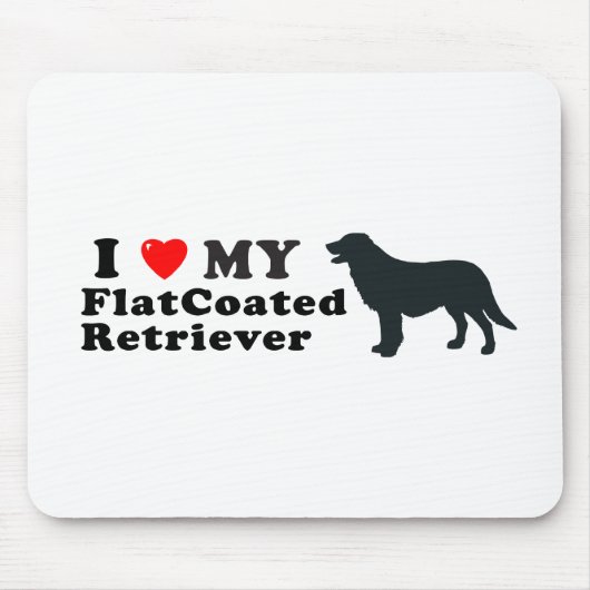Tapis De Souris Chien d'arrêt de FlatCoated (Devant)