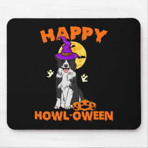 Tapis De Souris Chien de berger border collie noir et blanc sorciè