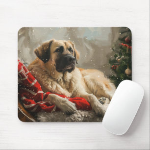 Tapis De Souris Chien de berger d'Anatolie Fête de Noël