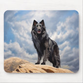 Tapis De Souris Chien de berger noir (Devant)