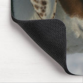 Tapis De Souris Chien de boxeur dans la neige (Coin)