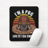 Tapis De Souris Chien de carlin avec beignes design rétro Souris P (Avec souris)