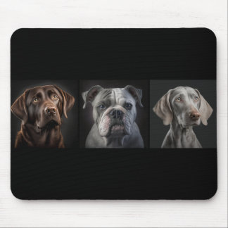 Tapis De Souris Chien de compagnie mignon 3 photo personnalisée