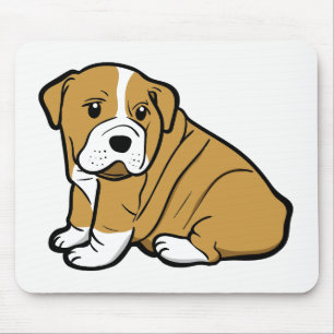 Tapis De Souris Chien de dessin animé Bouledogue anglais