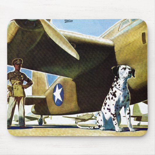 Tapis De Souris Chien de l'armée (Devant)