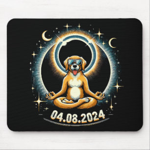 Tapis De Souris Chien de l'éclipse solaire 2024