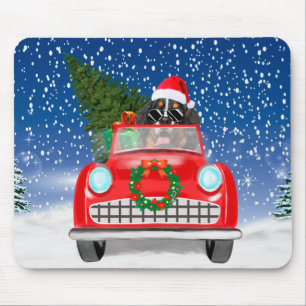 Tapis De Souris Chien de montagne bernois conduisant une voiture d