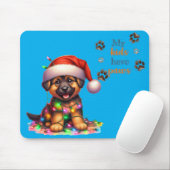 Tapis de souris chien de Noël (Avec souris)