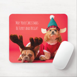 Tapis De Souris Chien De Noël Français Et Chih Tzu