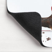 Tapis De Souris Chien de Noël noir et Tan Dachshund drôle (Coin)
