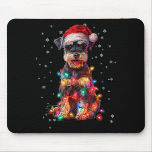 Tapis De Souris Chien de Noël Schnauzer Santa Xmas Femmes Hommes E