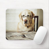 Tapis De Souris Chien de routine du matin (Avec souris)