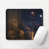 Tapis De Souris chien de rue endormi (Avec souris)