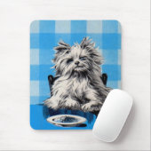 Tapis De Souris chien de sol mangeant à la table (Avec souris)