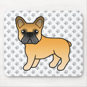 Tapis De Souris Chien de taureau français mignon caricaturé
