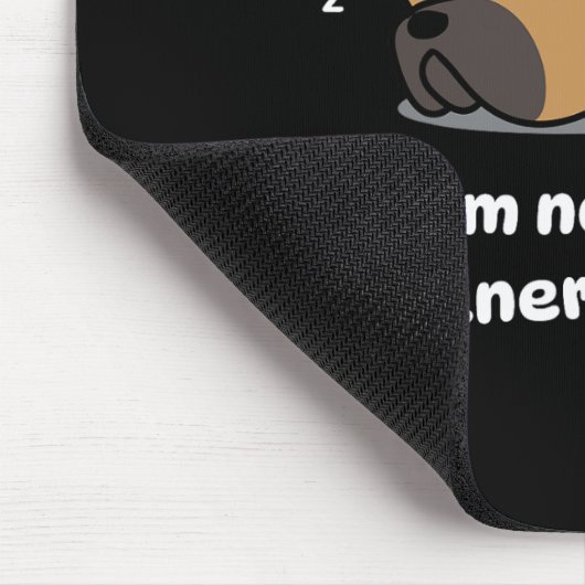 Tapis De Souris Chien de taureau français pas lazy (Coin)