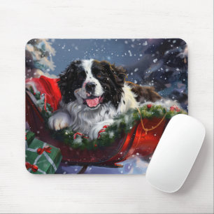 Tapis De Souris Chien de Terre-Neuve Noël Festif