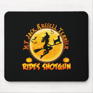 Tapis De Souris Chien de tir monté par une femme Jack Russell Terr