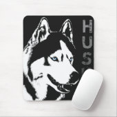 Tapis De Souris Chien de traîneau sibérien Mousepad Mousepads (Avec souris)