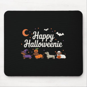 Tapis De Souris Chien de Vienne Sorcière Joyeux Halloweenie Mignon
