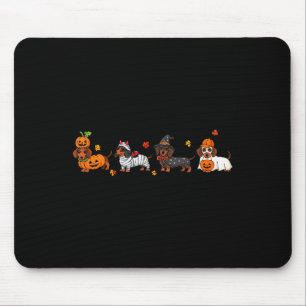 Tapis De Souris Chien de Vienne Sorcière Joyeux Halloweenie Mignon