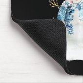 Tapis De Souris Chien d'eau portugais Père Noël Chien Noël Snowman (Coin)