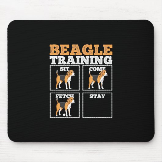 Tapis De Souris Chien d'entraînement beagle (Devant)