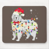 Tapis De Souris Chien des Pyrénées Noël Lumière Noël Maman Papa (Devant)
