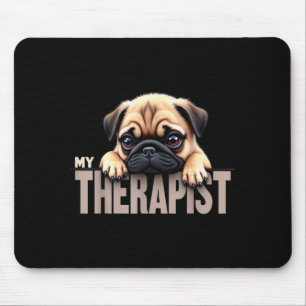 Tapis De Souris Chien drôle Mon chien Pug Therast