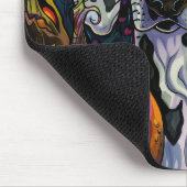 Tapis De Souris Chien éffrayant Dalmatien Halloween sorcière et Ci (Coin)