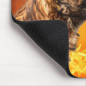 Tapis De Souris Chien en flammes (Coin)