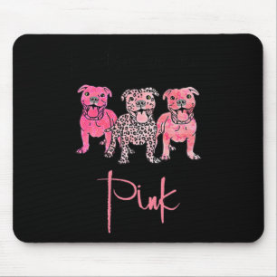 Tapis De Souris Chien En Octobre Nous Portons Le Ruban Rose Cancer